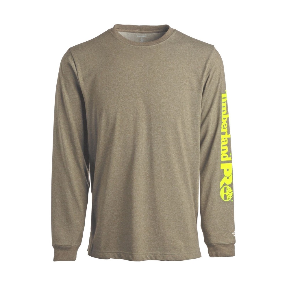 NWT SZ. Med. Timberland PRO  UPF +30  Long Sleeve T-Shirt Olive Green Heather